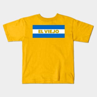 El Viejo City in Nicaraguan Flag Colors Kids T-Shirt